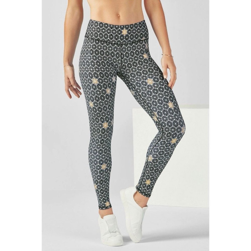 Fabletics Powerhold Define Mid-Rise Leggings Stretch Stardust Print XS